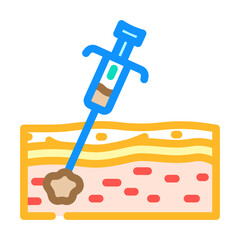 biopsy cancer treatment color icon vector. biopsy cancer treatment sign. isolated symbol illustration