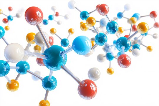3D illustration of a cofactor molecule highlighting its intricate structure and chemical bonds, presented on a white background for educational purposes.