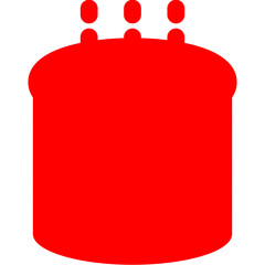 Happy birthday single vector icon