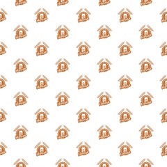 Beer house icon pattern seamless isolated on white background
