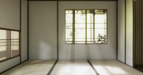 Muji style Empty modern japanese room minimal.