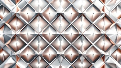 Naklejka premium Abstract Geometric Background: Silver and Gold, Metallic, Triangular
