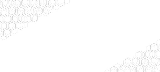 モノクロの六角形のデザインテクスチャ　フレーム素材