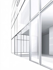 A high-resolution image of a translucent panel featuring an elegant design, perfect for contemporary architecture, set against a white background.
