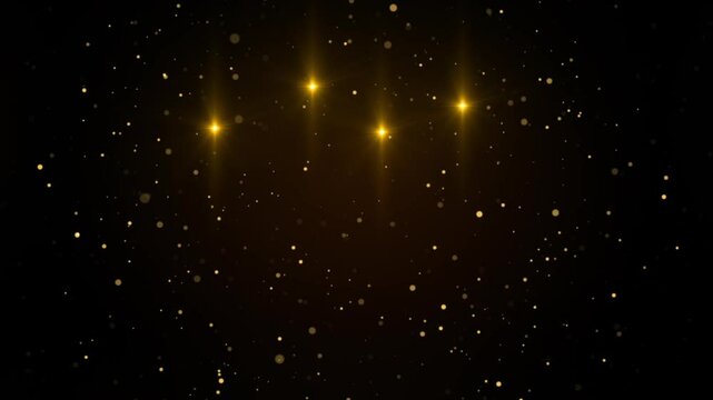 Happy New Year 2025 - Golden Text Reveal with Fireworks - Loop Last 10 Seconds