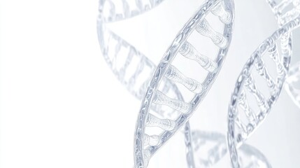 Detailed Illustration of DNA Strands Highlighting Genetic Structures Generative AI