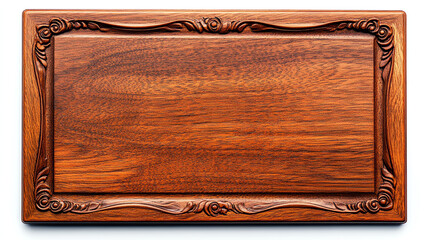 Decorative wooden panel with carved border