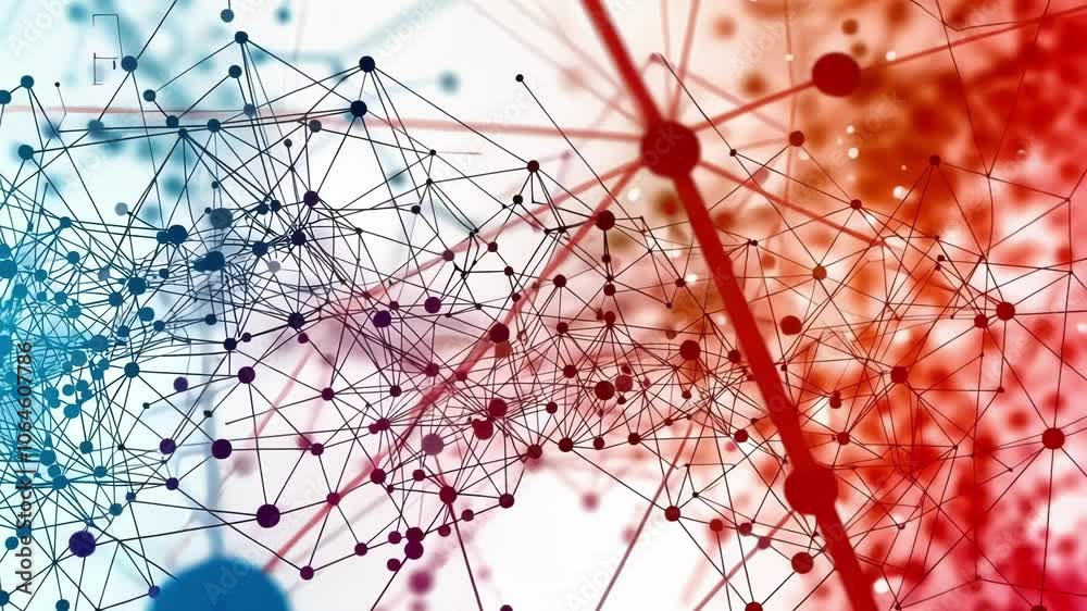 Poster interconnected dots and lines create a futuristic network, symbolizing global security measures. vib