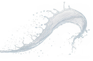 Dynamic High Detailed Water Splash Against on a Transparent Background