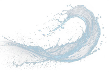 Dynamic High Detailed Water Splash Against on a Transparent Background