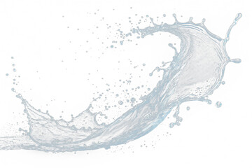 Dynamic High Detailed Water Splash Against on a Transparent Background