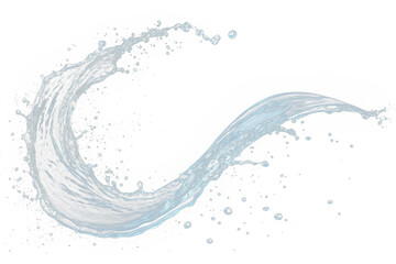 Dynamic High Detailed Water Splash Against on a Transparent Background