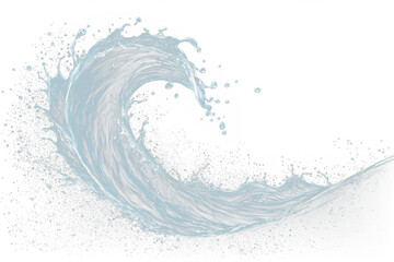 Dynamic High Detailed Water Splash Against on a Transparent Background
