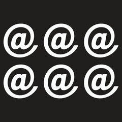 Mail envelope icon in flat style