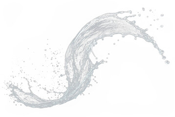 Dynamic High Detailed Water Splash Against on a Transparent Background