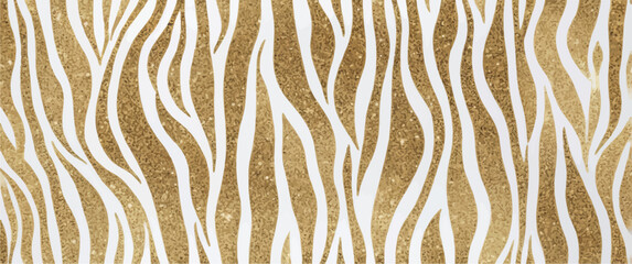 Vector graphic of a metallic gold zebra print, perfect for creating scalable and high-quality designs, gold zebra pattern