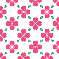 Seamless minimal flower pattern