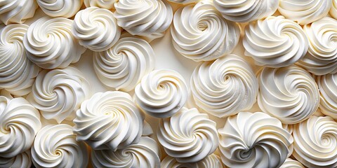 Beautifully Crafted White Frosting Swirls for Desserts and Cakes - Baking Inspiration and Decorative Ideas