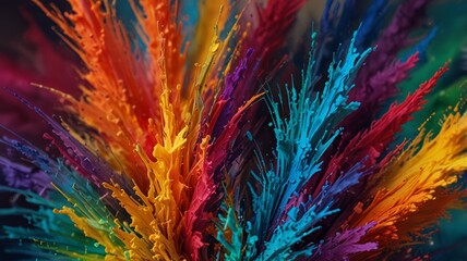 Fototapeta premium Colour Explosion: Dynamic Palette of Bold Strokes