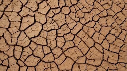 Texture of the dried earth with clay and sand. Generative AI.