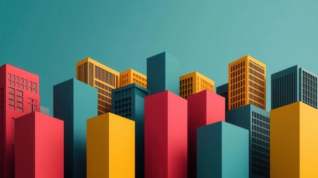 Clean flat design layout with vibrant colors, organized structure, flat, design, layout, ,