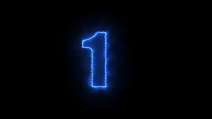 Abstract neon countdown timer number illustration.  neon numbers 1 to 100,  light banner, neon signboard, nightly bright advertising, light © The_Dream_Stock