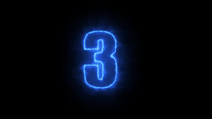 Abstract neon countdown timer number illustration.  neon numbers 1 to 100,  light banner, neon signboard, nightly bright advertising, light