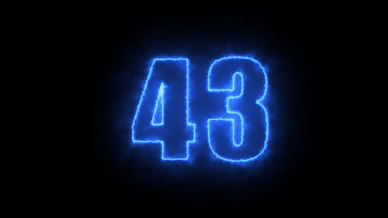 Abstract neon countdown timer number illustration.  neon numbers 1 to 100,  light banner, neon signboard, nightly bright advertising, light