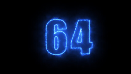 Abstract neon countdown timer number illustration.  neon numbers 1 to 100,  light banner, neon signboard, nightly bright advertising, light