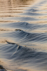 The water is calm and the waves are small