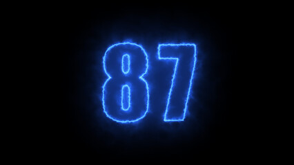 Abstract neon countdown timer number illustration.  neon numbers 1 to 100,  light banner, neon signboard, nightly bright advertising, light