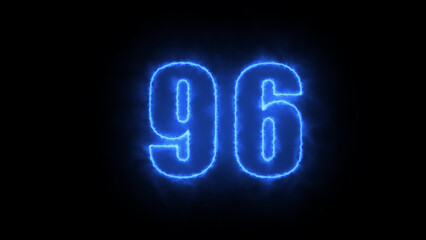 Abstract neon countdown timer number illustration.  neon numbers 1 to 100,  light banner, neon signboard, nightly bright advertising, light