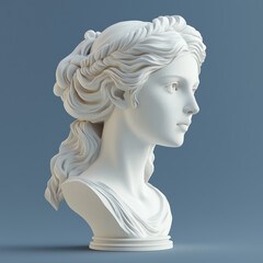 Graceful Portrait of Greek Goddess Aphrodite Statue Gazing Sideways