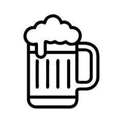 mug of beer, black icon