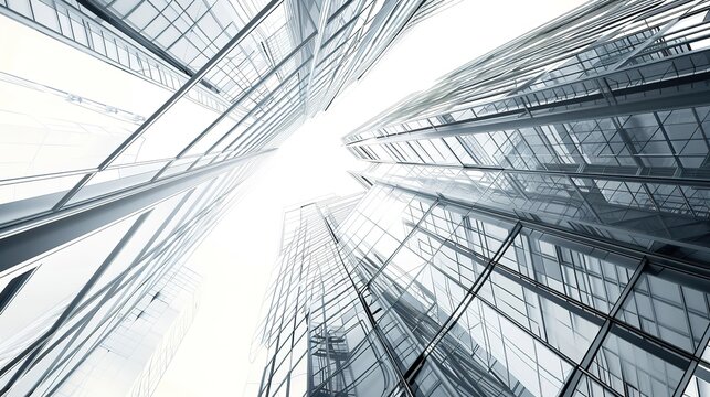 Grey White Line Building Structure 3D Background - a modern and architectural visual. The grey and white lines create a striking and structured atmosphere.