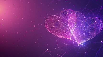 Digital Love Heart Abstract Illustration