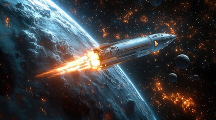 Fototapeta premium Rocket, Generative AI
