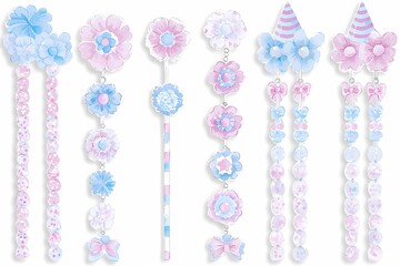 Festive New Year Decorations with Colorful Elements