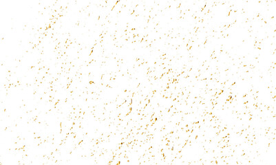 Luxury gold sparkle confetti glitter and zigzag ribbon falling down on transparent background. Vector illustration.