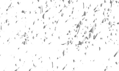 Abstract luxury silver confetti glitter and dust falling down on transparent background. Shiny glittering dust background. Vector illustration.