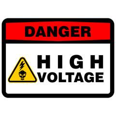 Danger, High Voltage, sign vector