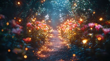 Fototapeta premium Enchanted Pathway in a Dreamlike Wonderland