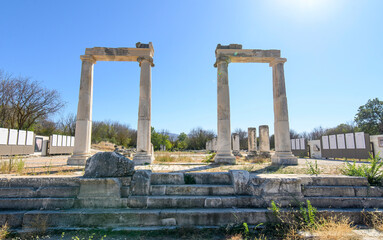 The ruins of Aphrodisias Ancient city (Afrodisias) in Turkey. The city was named after Aphrodite, the Greek goddess of love