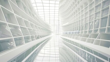 Grey White Line Building Structure 3D Background - a modern and architectural visual. The grey and white lines create a striking and structured atmosphere.