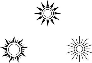 Sun icon vector for web and mobile app. Brightness sign and symbol.