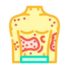 rash skin lesions disease symptom color icon vector. rash skin lesions disease symptom sign. isolated symbol illustration