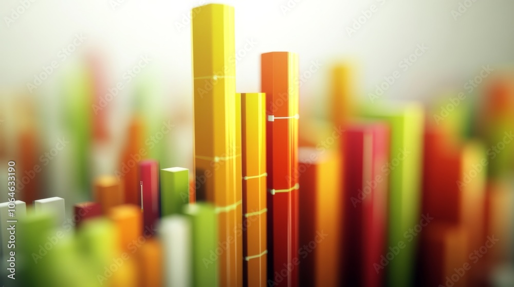 Poster colorful data visualization in modern design