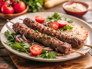lula kebab, classic presentation