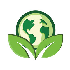 sustainable icon. with reuse, recycle, renewal for carbon reduction, net zero, green energy, eco friendly concept. flat design style. vector illustration