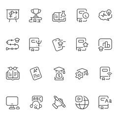 Education with Thin style icons